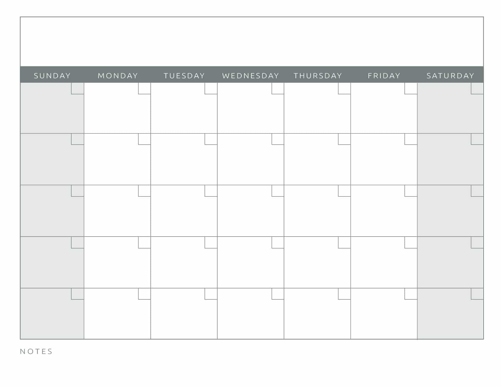 Printable Blank Calendar Templates - World of Printables With Regard To Blank Activity Calendar Template