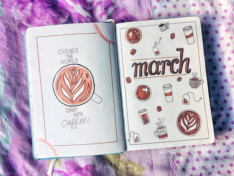 Coffee March Bullet Journal Cover