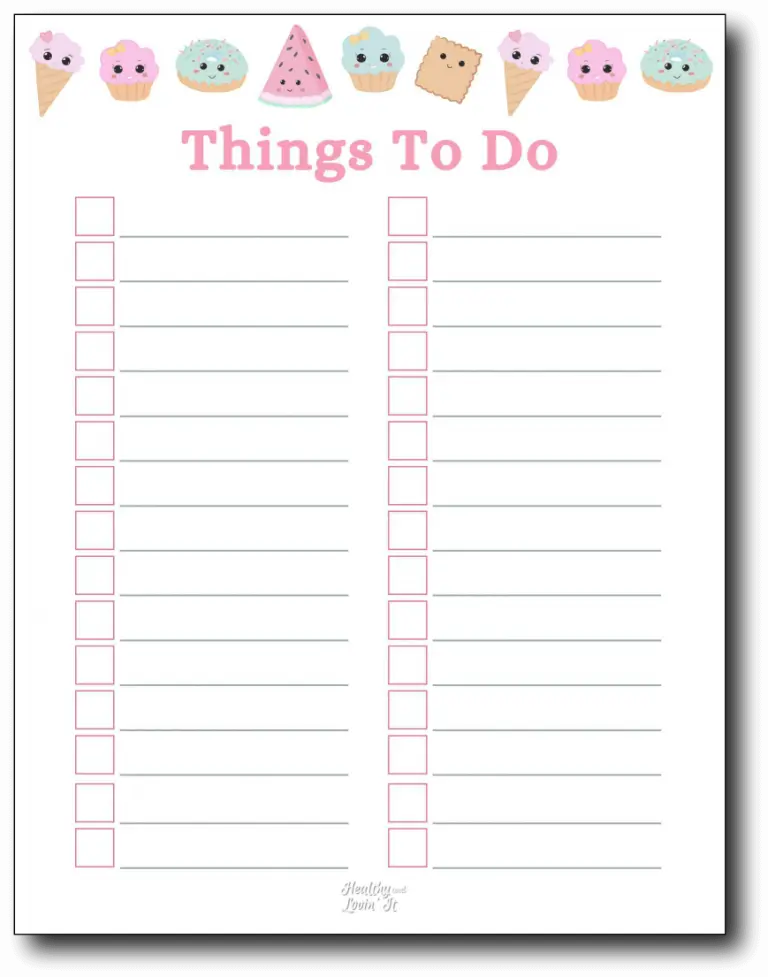 Cute To Do List Things to do