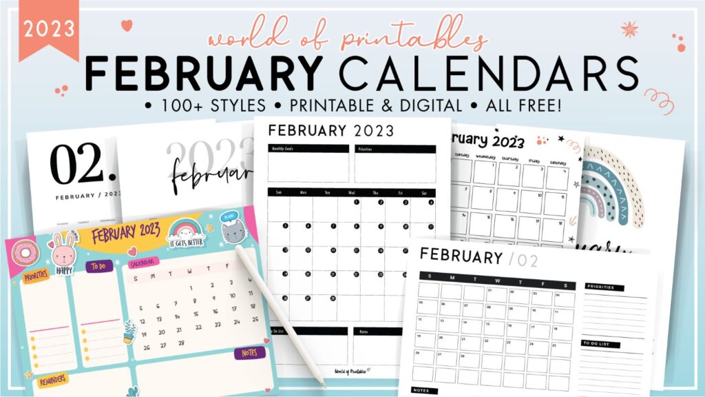 february calendar coloring pages