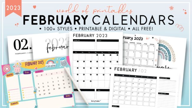 February 2023 Calendars