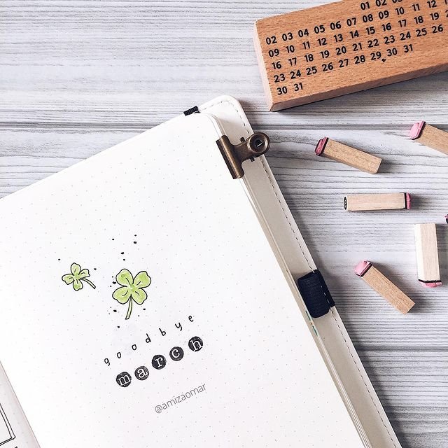 march cover page inspiration for bujo