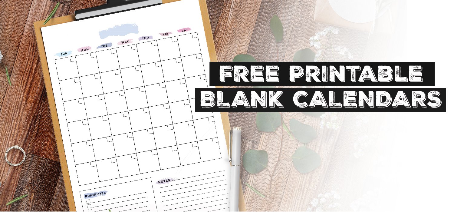 Printable Blank Calendar Templates World Of Printables