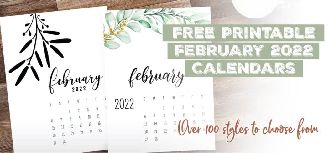 Free Printable February 2022 Calendars - World of Printables