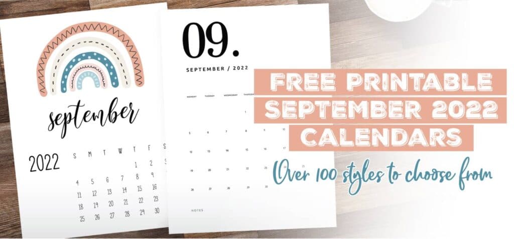 free printable september 2022 calendars world of printables