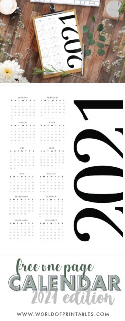 contemporary free printable calendar 2021