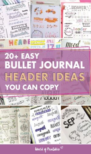 20 Easy Bullet Journal Header Ideas You Can Copy
