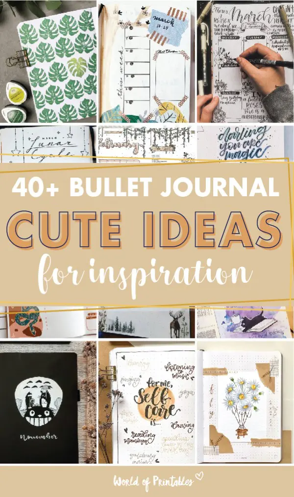 cute bullet journal ideas for inspiration