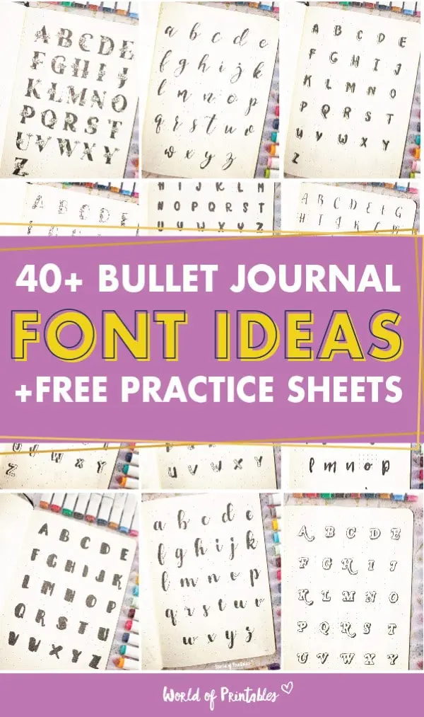 Best Bullet Journal Font Ideas-inspiration