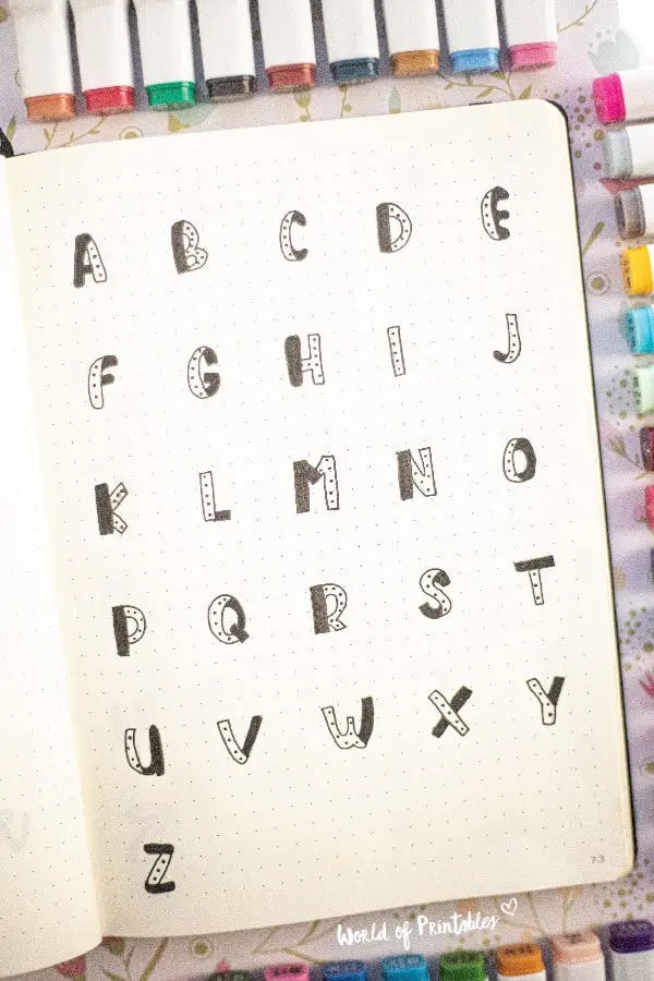 dottet bujo font