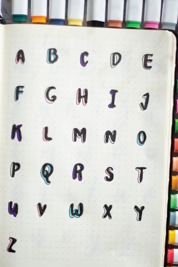25 Best Bullet Journal Font Ideas 25 Free Lettering Practice Sheets