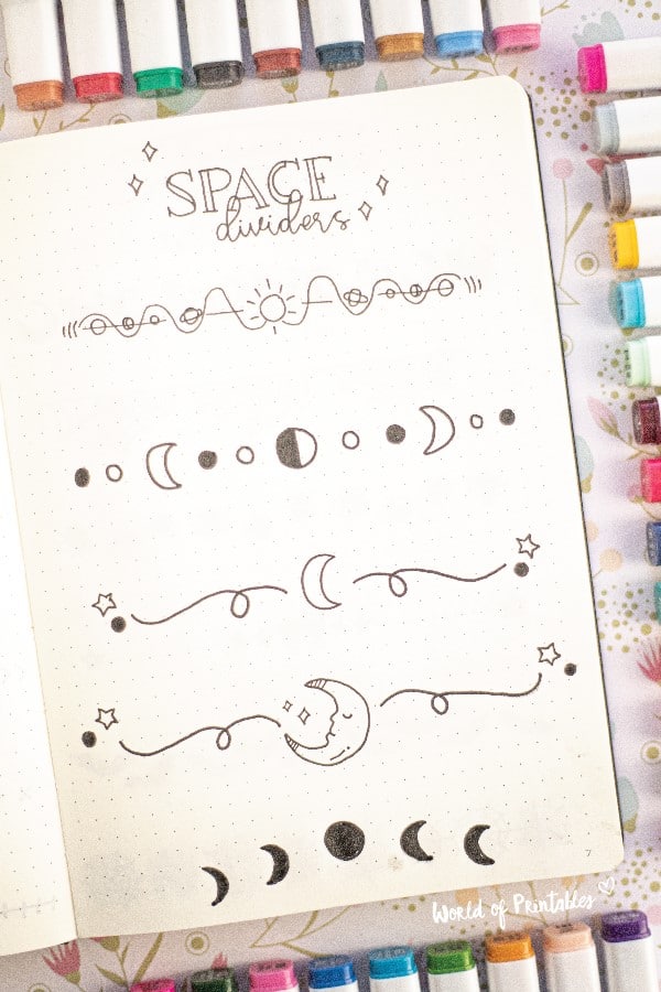 20+ Best Bullet Journal Divider Ideas + Free Practice Sheets