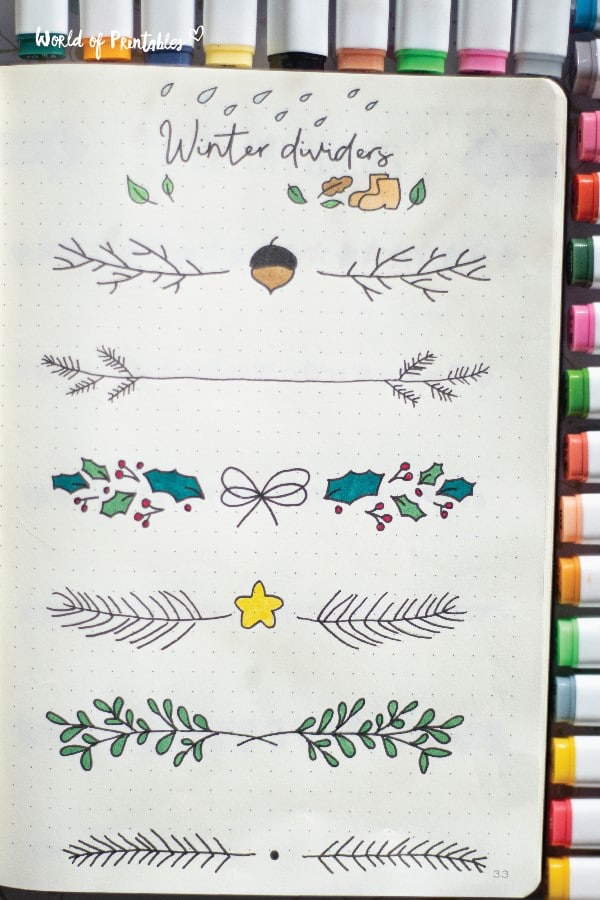 20+ Best Bullet Journal Divider Ideas + Free Practice Sheets