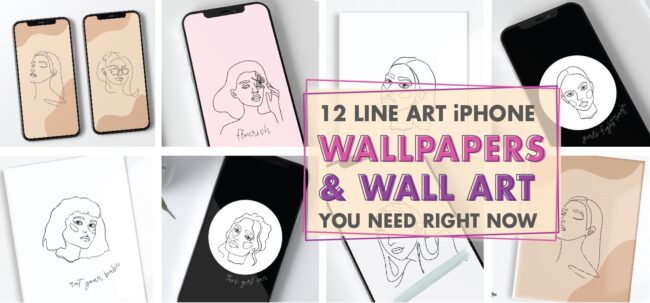 12 Line Art iPhone Wallpapers And Wall Art You Need Right Now