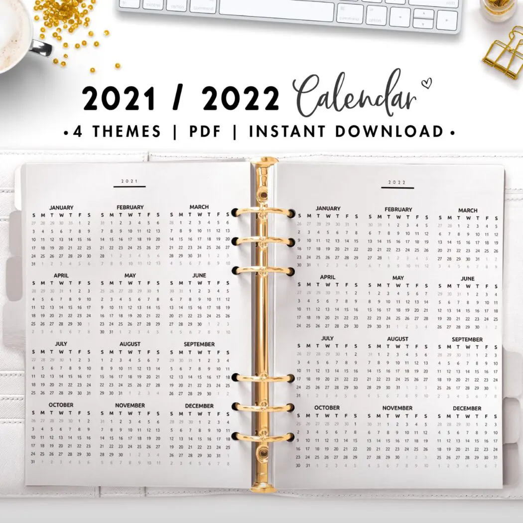 2021 2022 calendar - classic