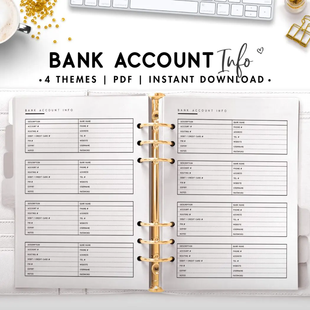 Bank account info - classic