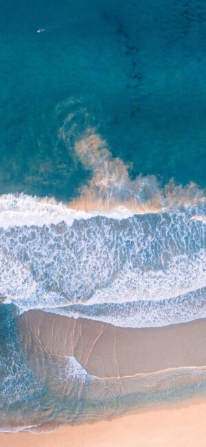 Beach Waves Blue Aesthetic Wallpaper