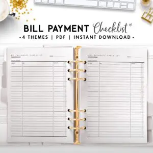Bill Payment checklist -classic theme