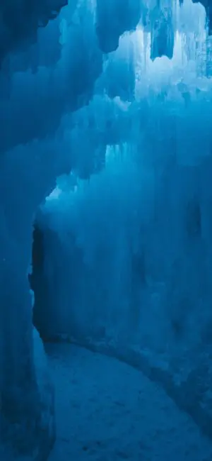 Blue Ice Caves iPhone Background