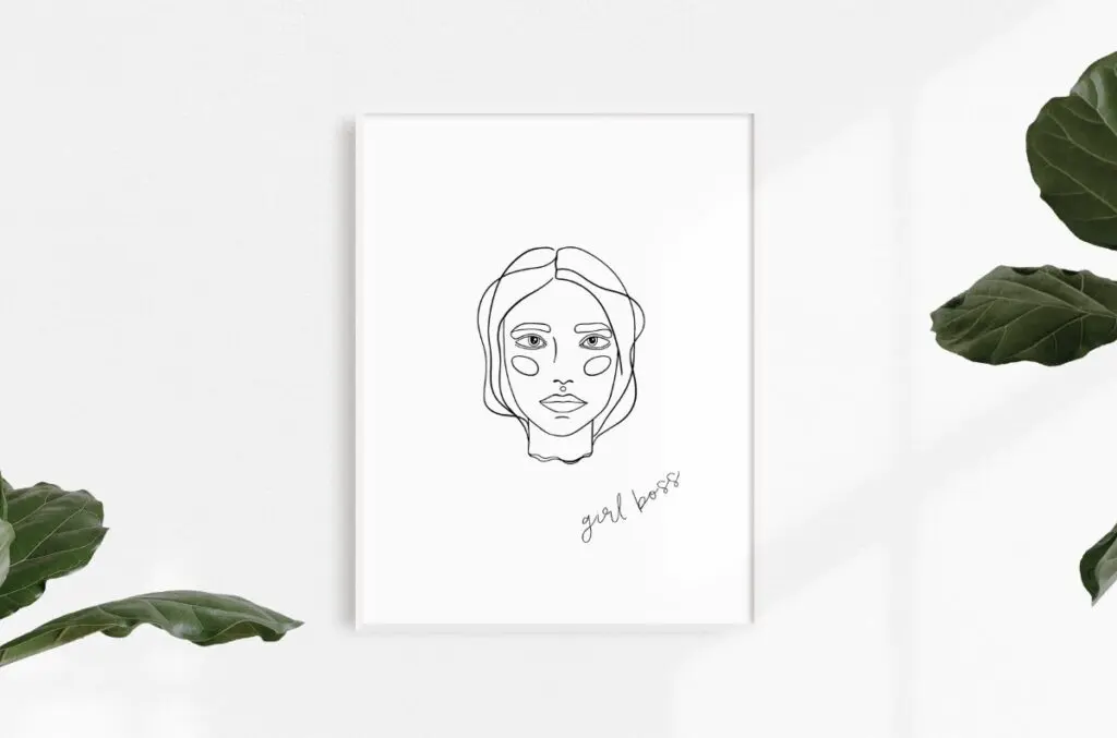 Line Art Girl 12 Free Print