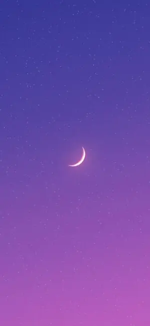 Moon Purple Sky Phone Wallpaper