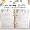 bill payment checklist - botanical