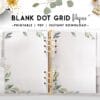 blank dot grid paper - botanical