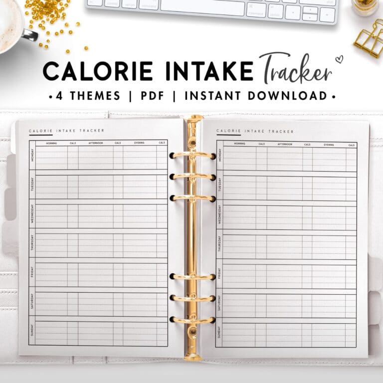 Calorie Intake Tracker World of Printables