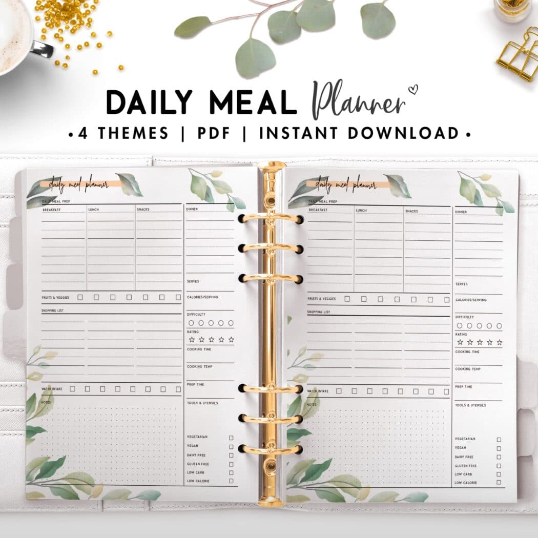 daily meal planner - botanical