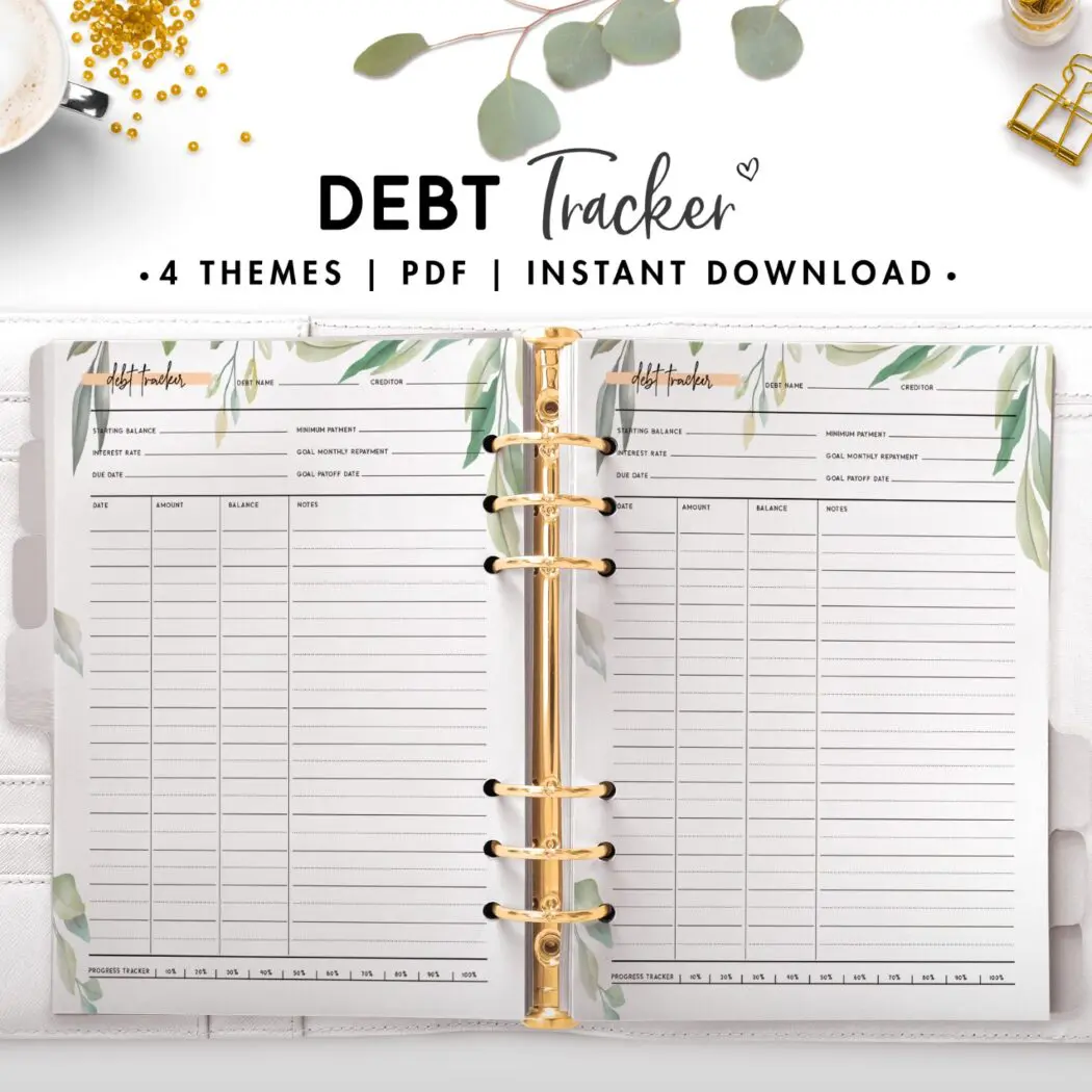 debt tracker - botanical