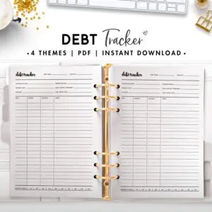 debt tracker - cursive