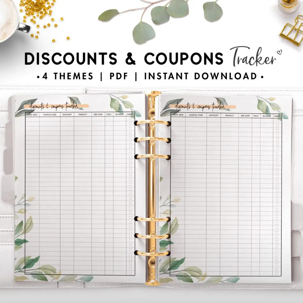 discounts and coupons tracker - botanical