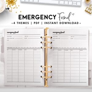 emergency fund - cursive