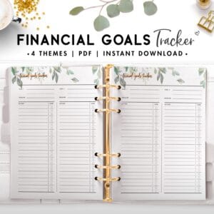 financial goals tracker - botanical