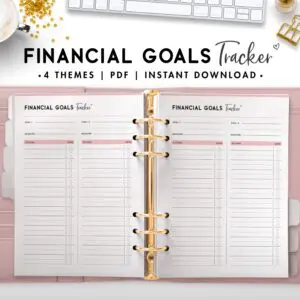 financial goals tracker - soft