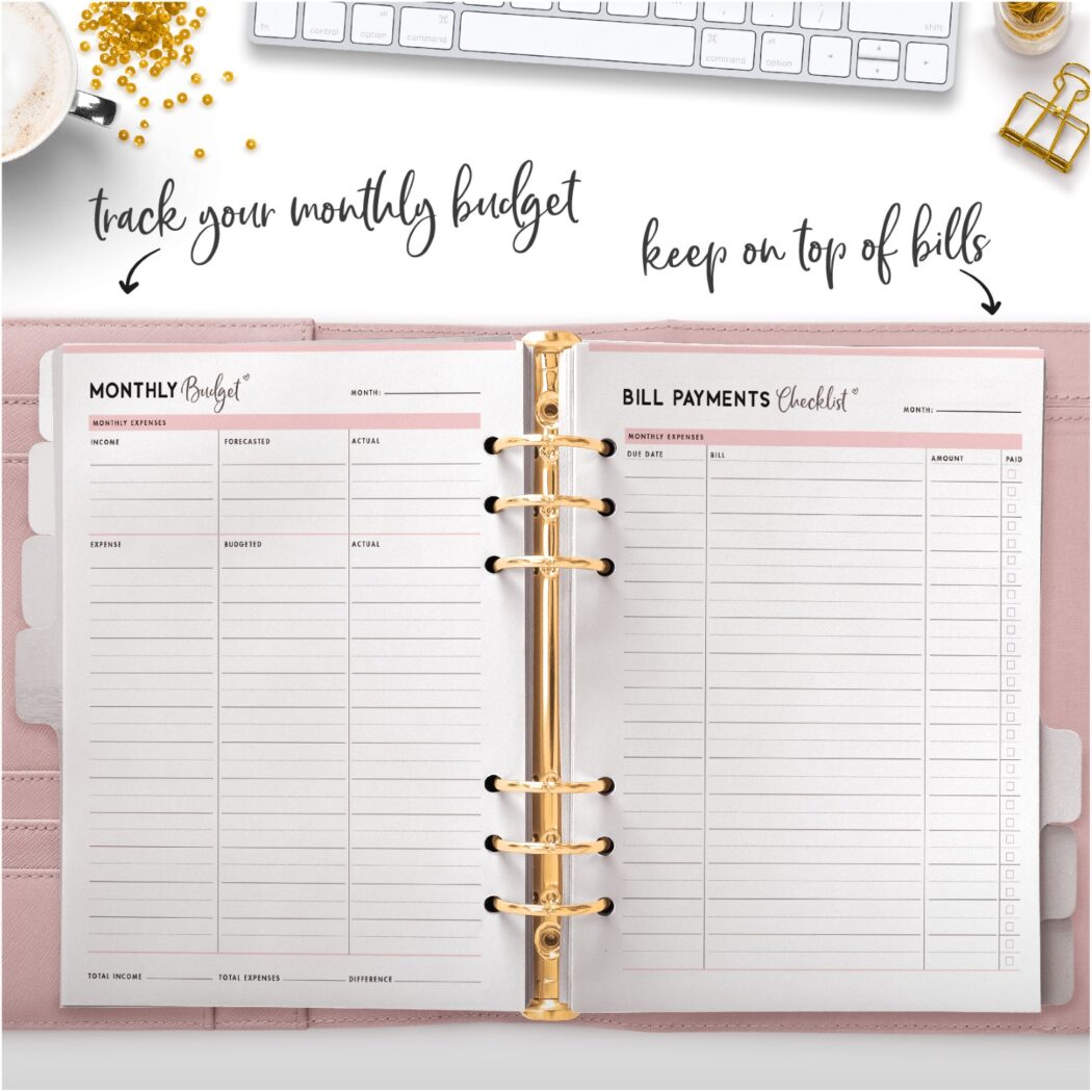 track your monthly budget keep on top of bills