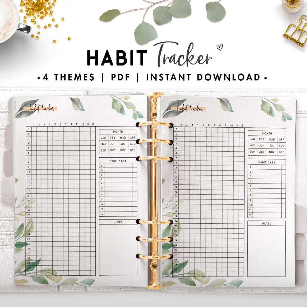 habit tracker - botanical
