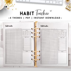 habit tracker - cursive