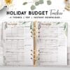 holiday budget tracker - botanical