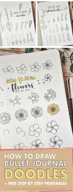 How To Draw Bullet Journal Doodles Step By Step Free Printables