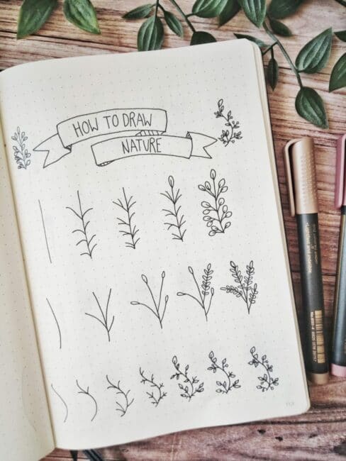 How To Draw Bullet Journal Doodles Step By Step + Free Printables