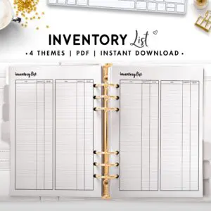 inventory list - cursive