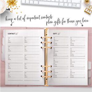 keep a list of important contacts plan gifts for those you love