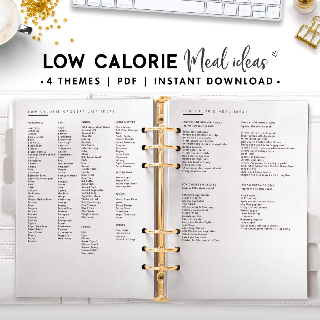 low calorie meal plan ideas