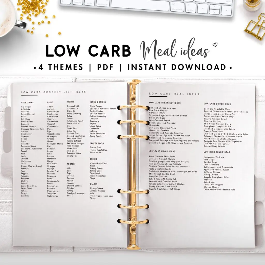 low carb meal plan ideas