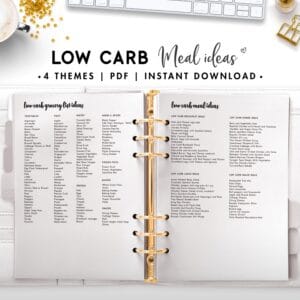 low carb meal ideas - cursive