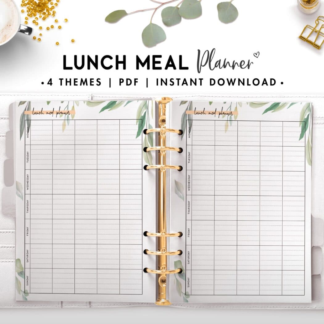 lunch meal planner - botanical