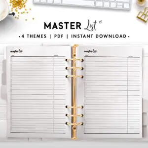 master list - cursive
