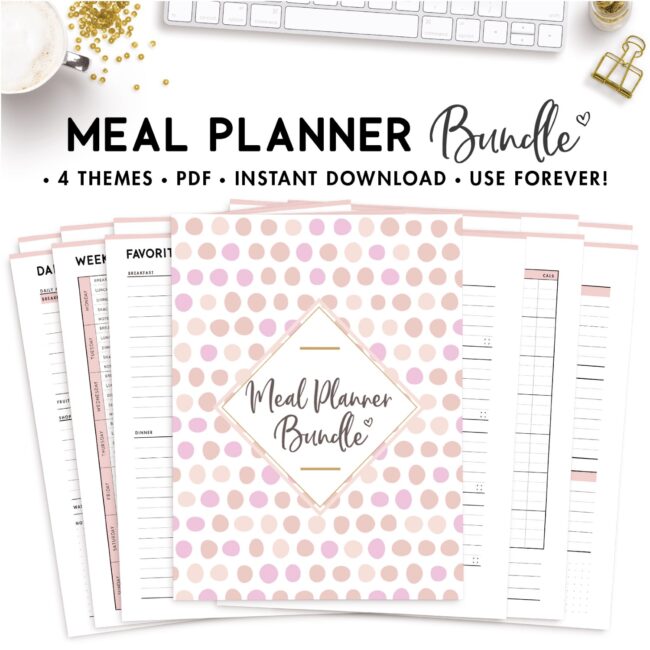 meal planner templates bundle