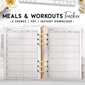 meals and workouts tracker - classic